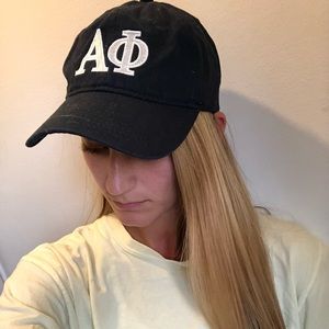Alpha phi hat. Navy blue